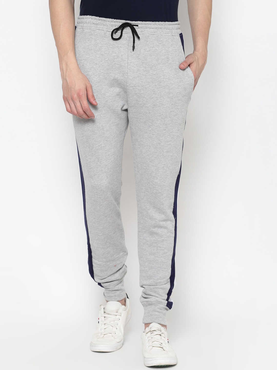

PAUSE SPORT Men Mid-Rise Cotton Joggers, Grey