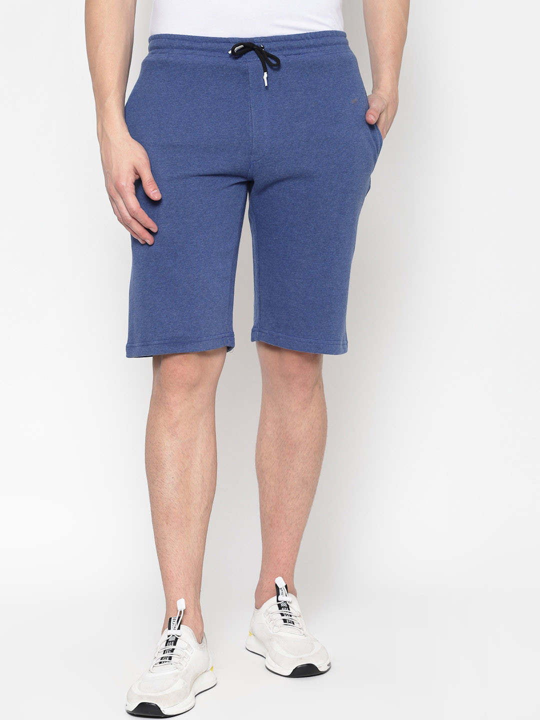 

PAUSE SPORT Men Regular Fit Mid-Rise Cotton Shorts, Blue