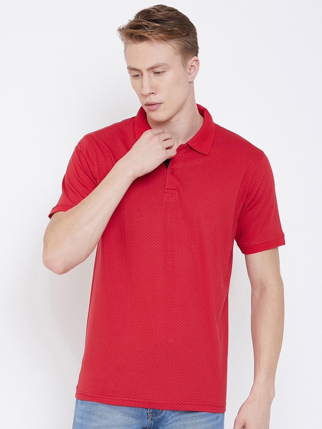 

NEVA Polo Collar Short Sleeves T-shirt, Red