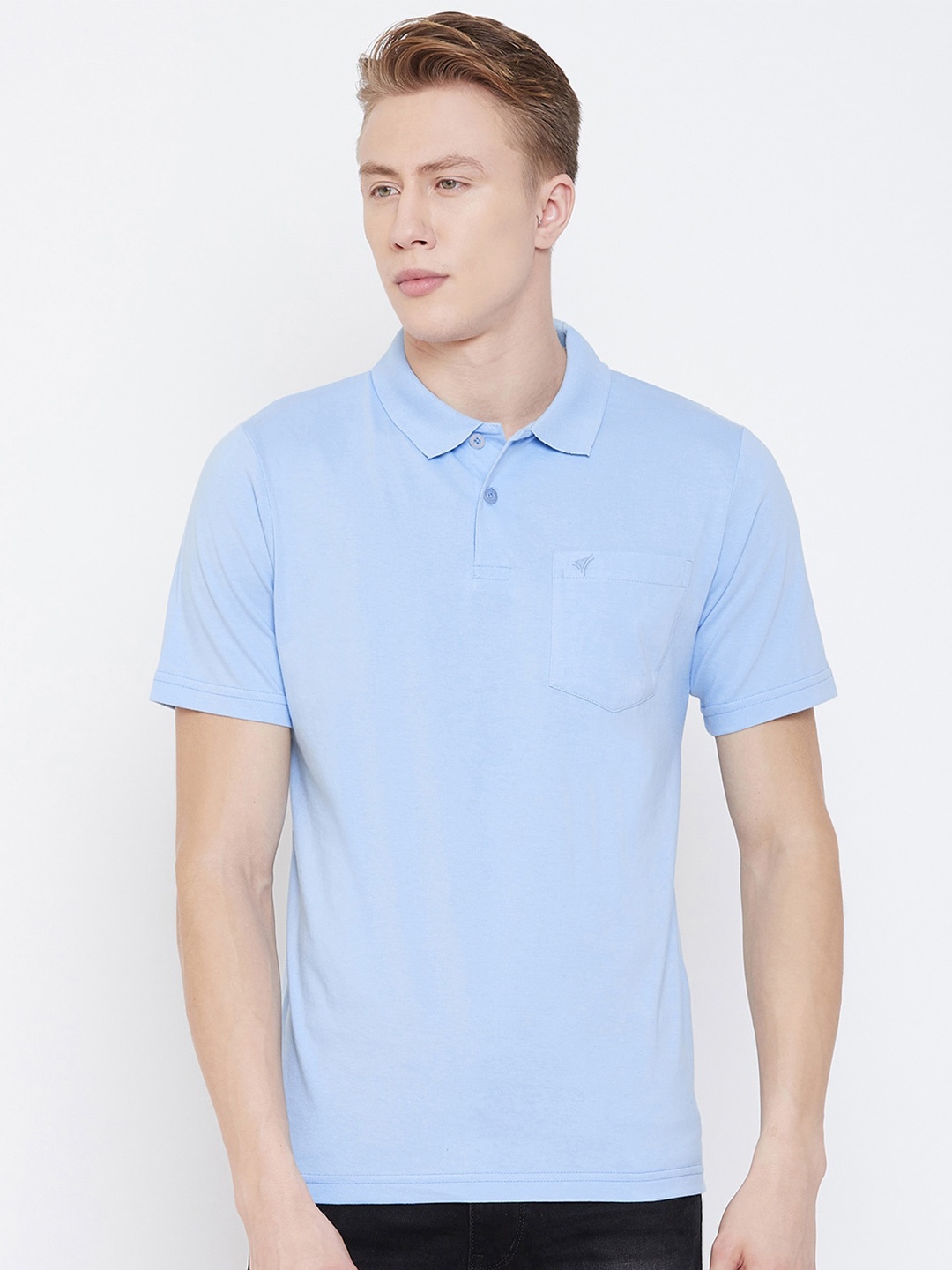 

NEVA Polo Collar Cotton T-shirt, Blue