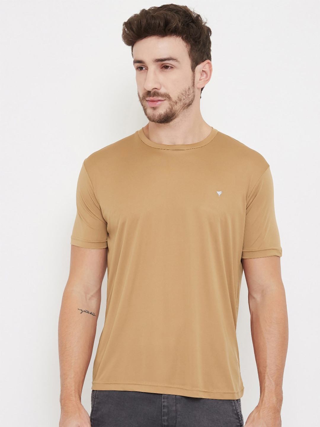 

NEVA Round Neck Short Sleeves T-shirt, Khaki