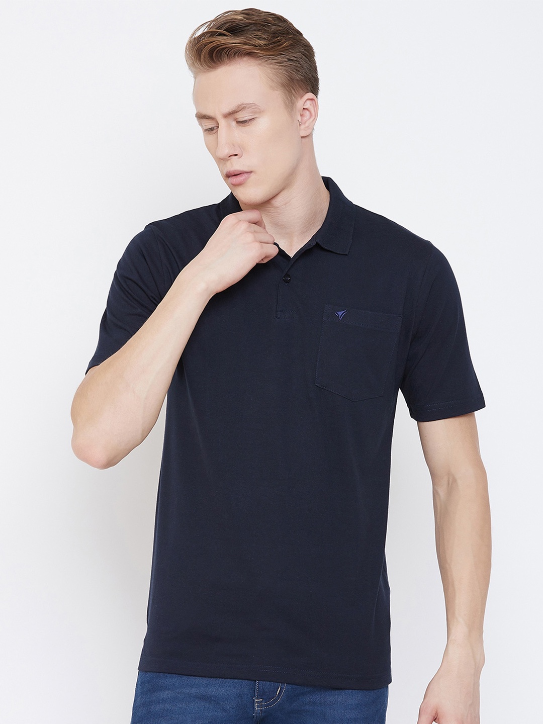 

NEVA Men Polo Collar Short Sleeve T-shirt, Navy blue
