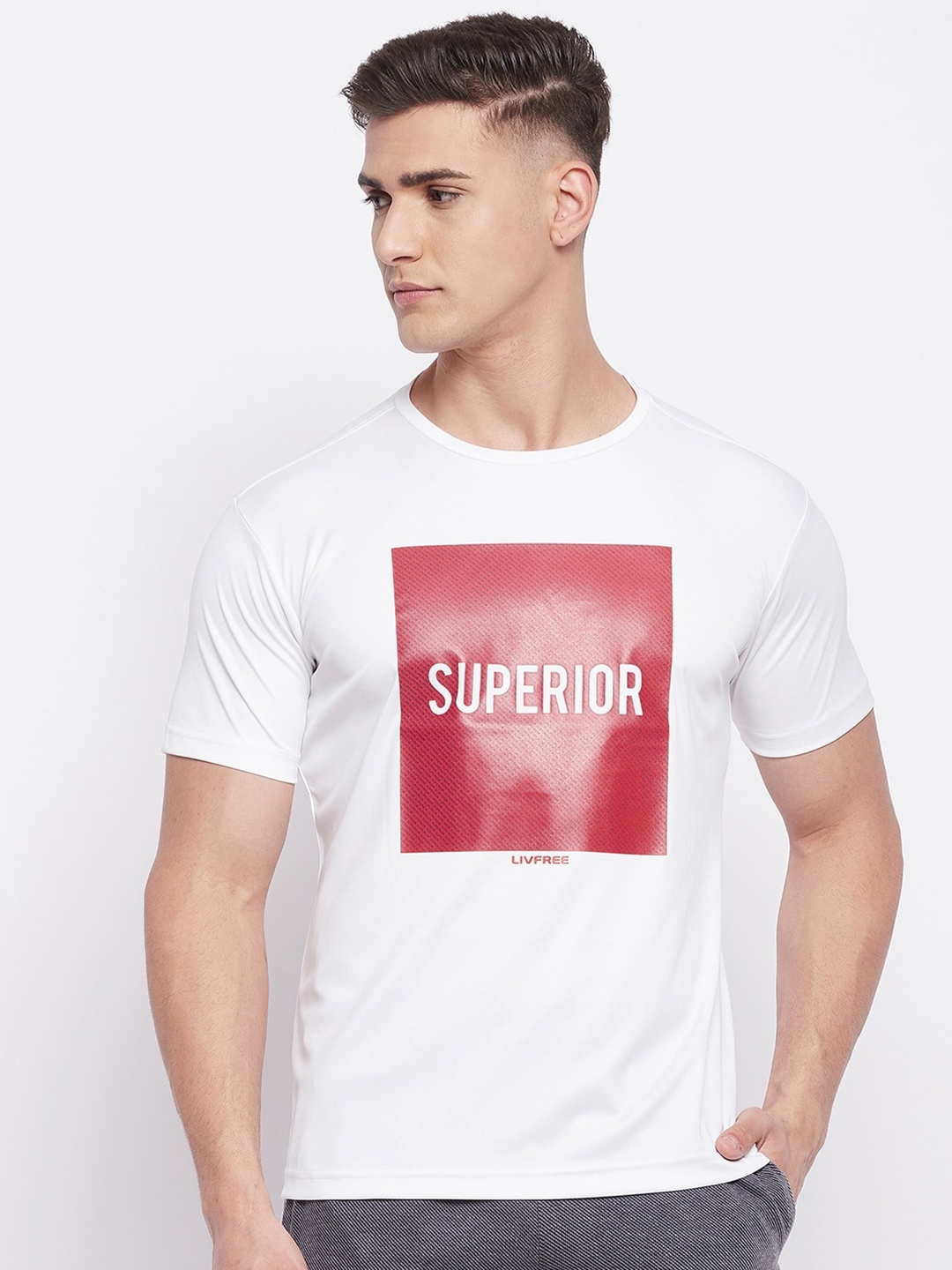

NEVA Typography Printed Round Neck T-shirt, White