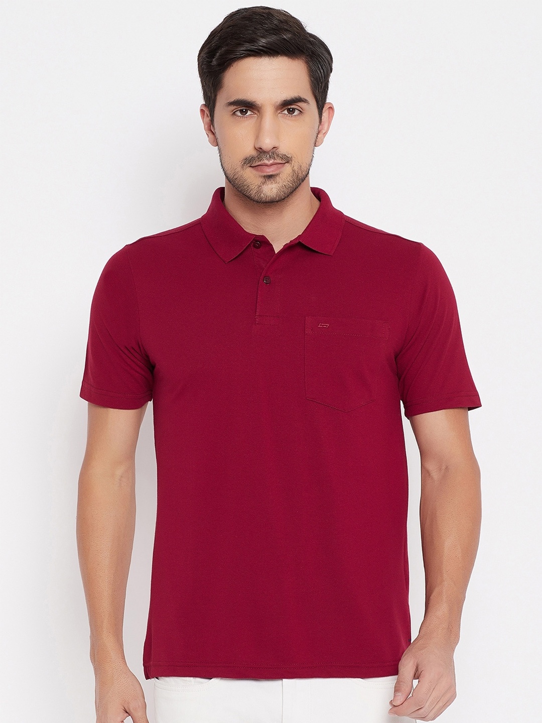 

NEVA Polo Collar Short Sleeve T-shirt, Maroon