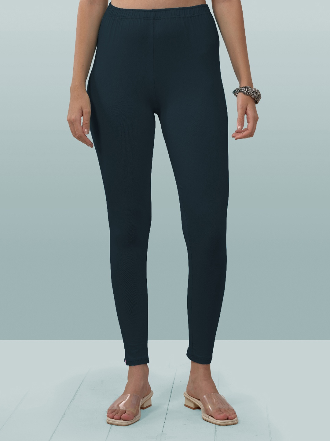 

LYRA Women 4-Way Stretch Ankle-Length Leggings, Teal