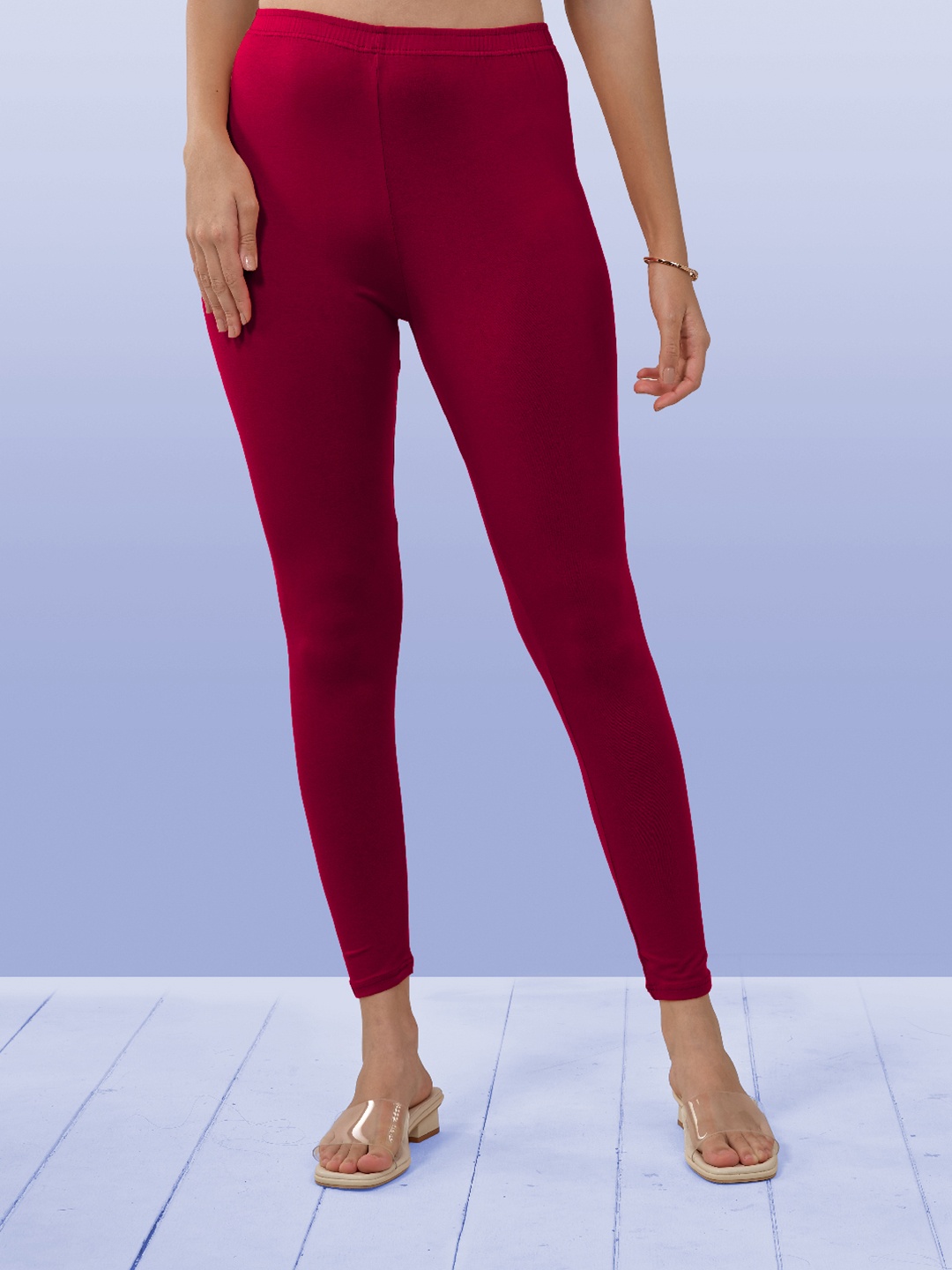 

LYRA Women 4-Way Stretch Ankle-Length Leggings, Pink