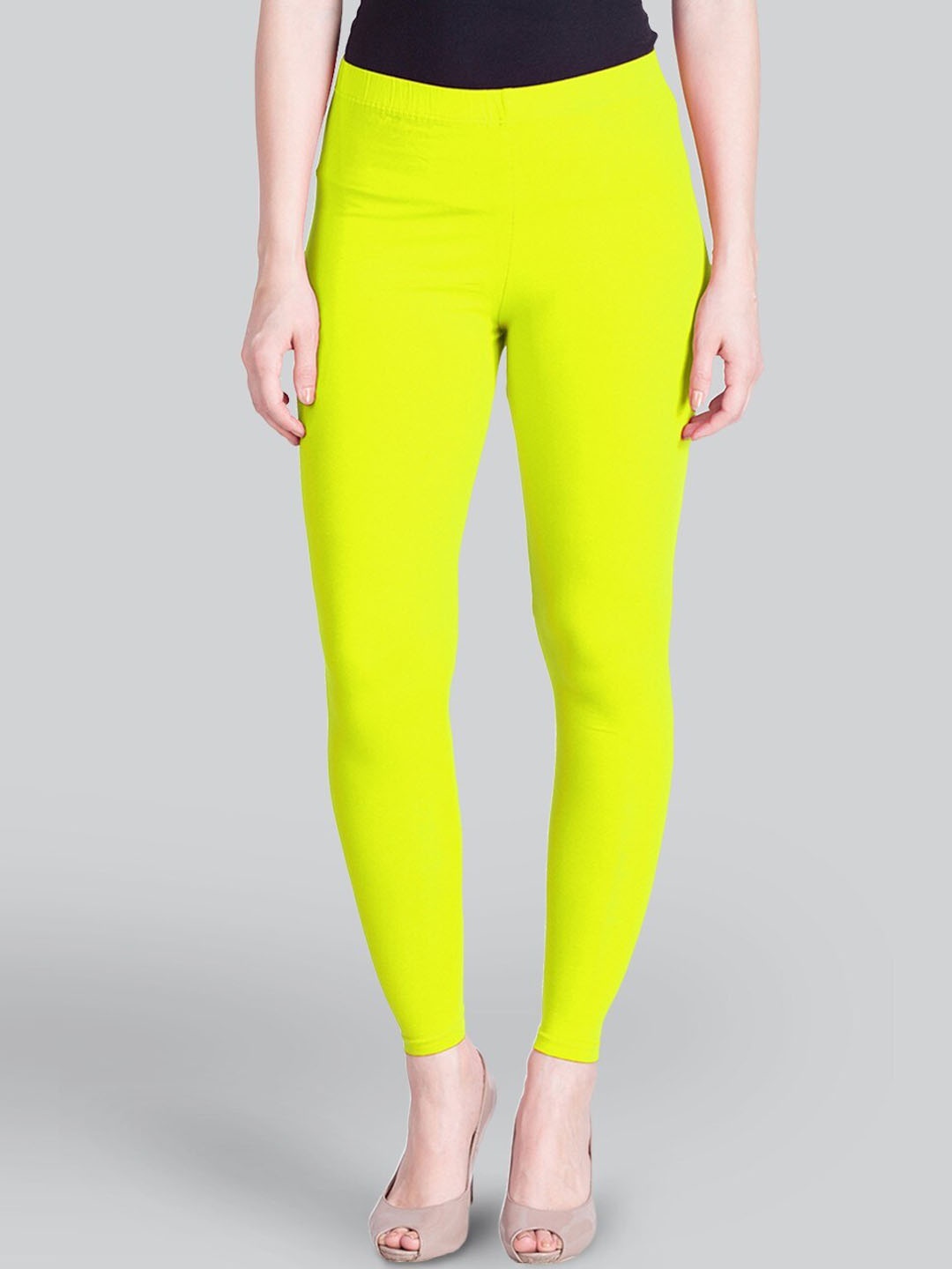 

LYRA Women 4-Way Stretch Ankle-Length Leggings, Lime green