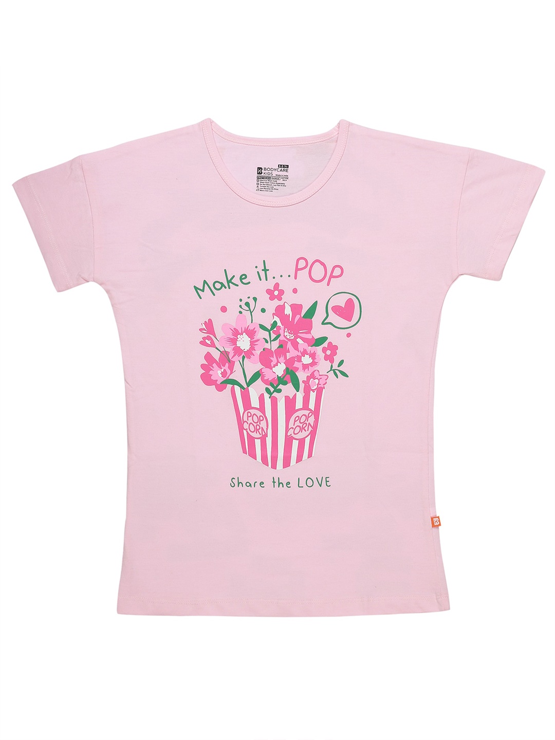 

PROTEENS Girls Floral Printed Cotton T-shirt, Pink