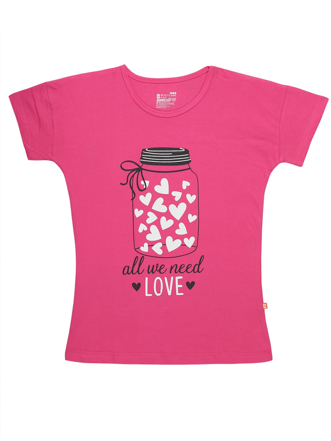 

PROTEENS Girls Graphic Printed Cotton T-shirt, Pink