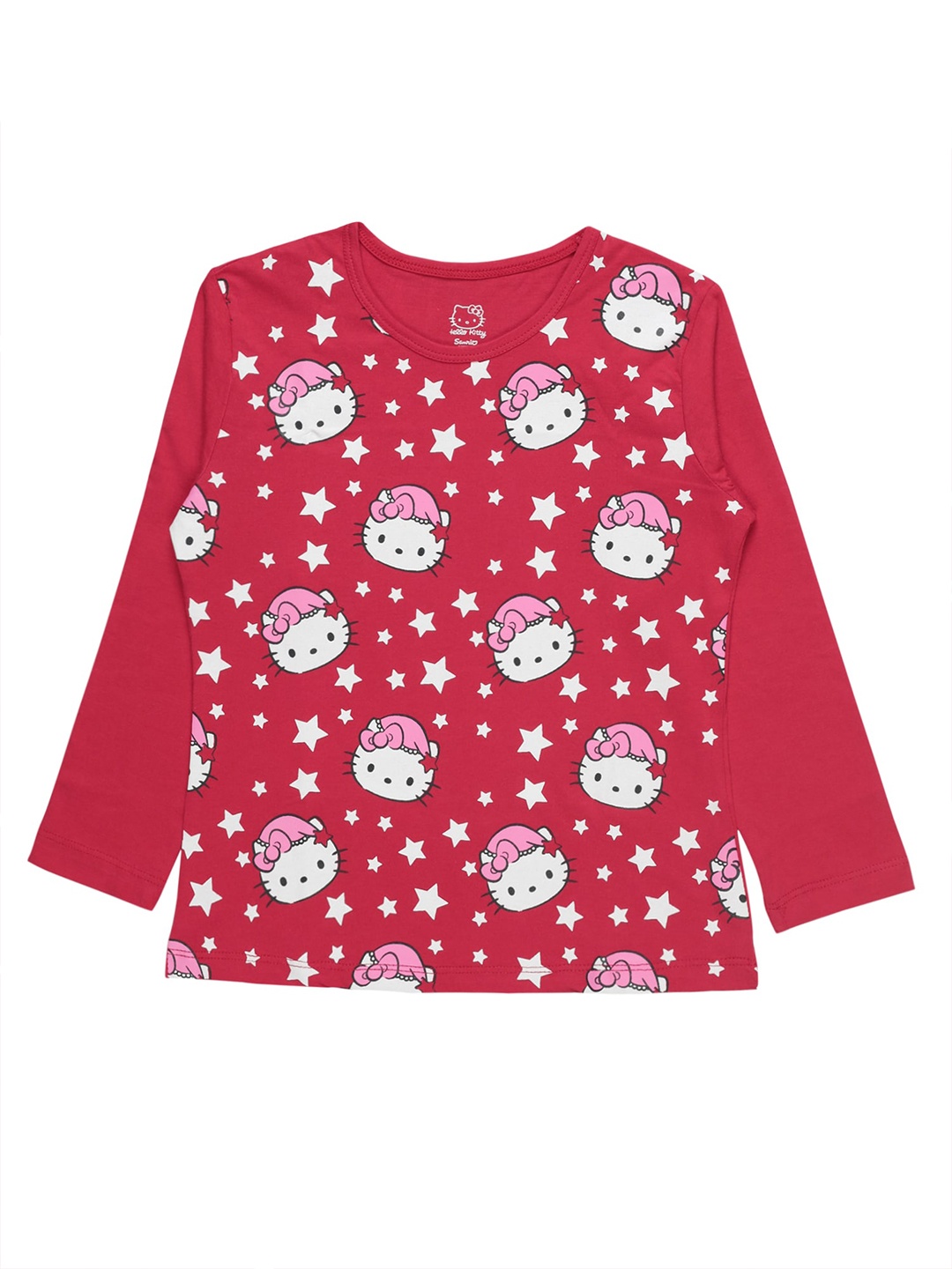 

PROTEENS Girls Hello Kitty Printed Cotton T-shirt, Red