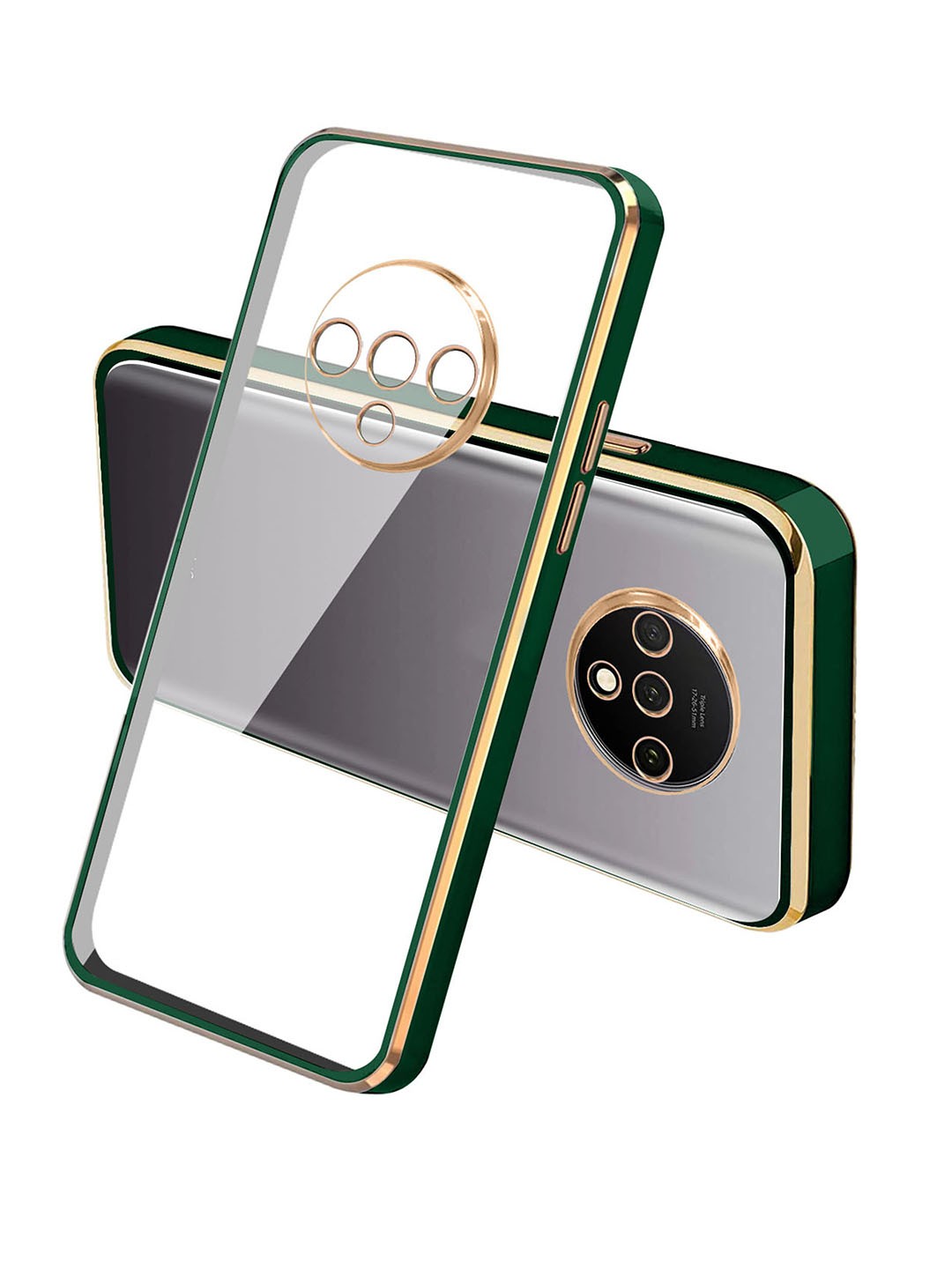 

Karwan One Plus 7T Squareplatting Back Case, Transparent