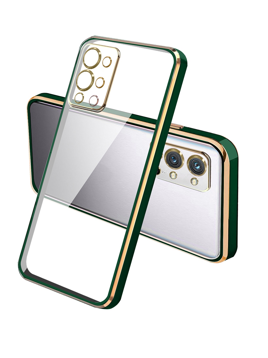 

Karwan Square Platting One Plus 9R Phone Back Case, Green