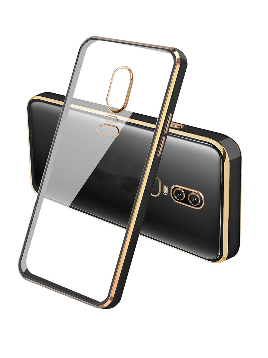 

Karwan Square Platting One Plus 6 Phone Back Cover, Black