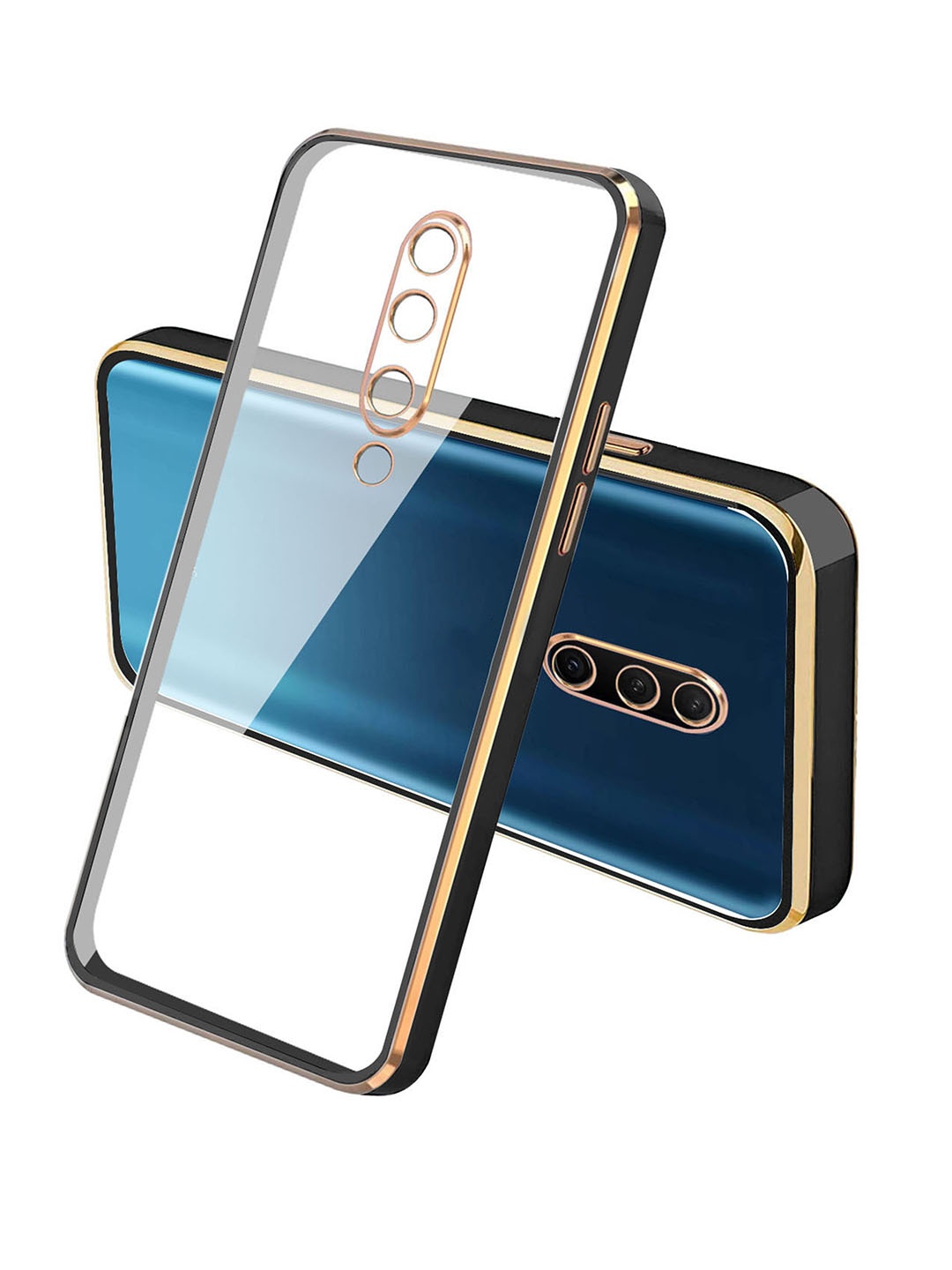 

Karwan OnePlus 7 Pro Phone Square-Platting Chrome Back Case, Black