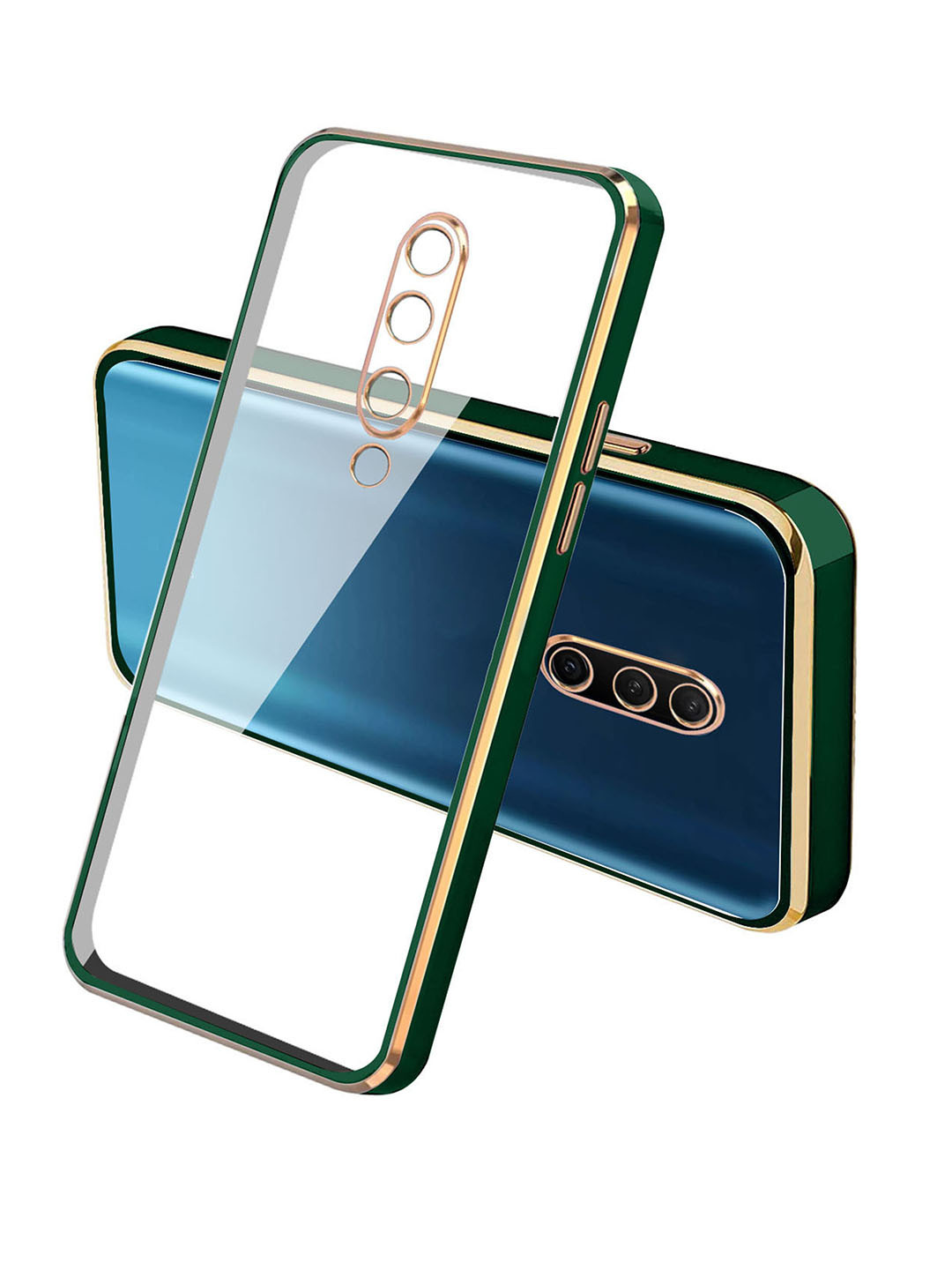 

Karwan One Plus 8 Phone Squareplatting Back Cover, Green