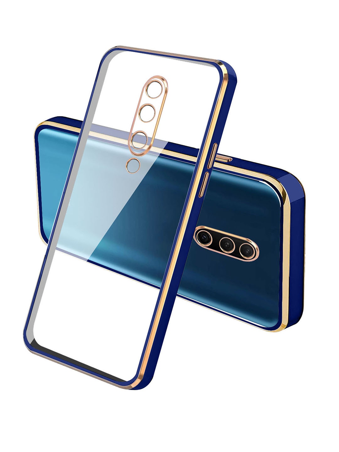 

Karwan Square Platting One Plus 8 Silicone Phone Back Case, Blue