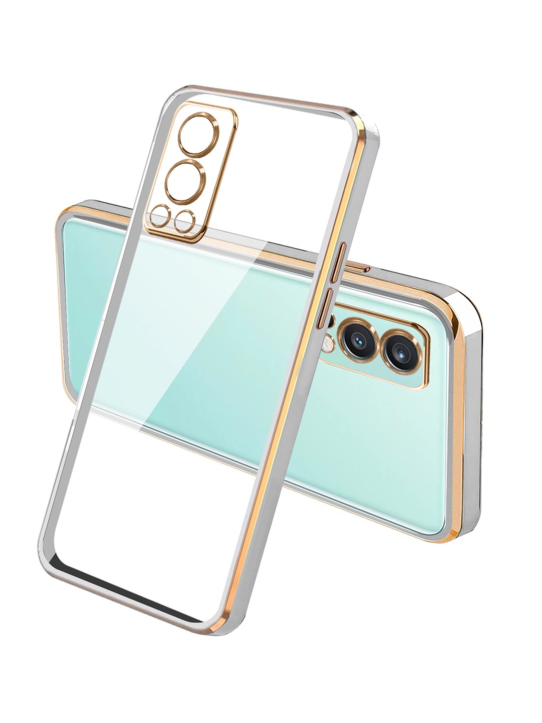

Karwan One Plus NORD 2 Squareplatting Back Case, White