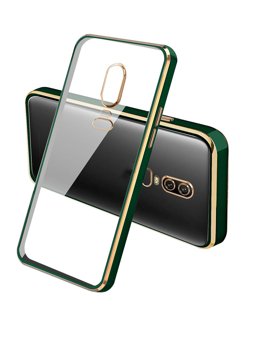 

Karwan Square Platting One Plus 6 Silicone Phone Back Case, Green