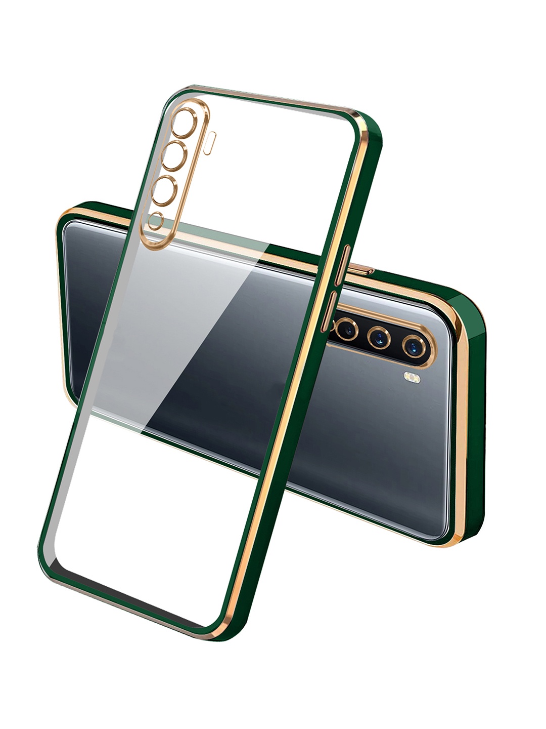 

Karwan Square-Platting Compatible One Plus Nord Phone Back Case, Green