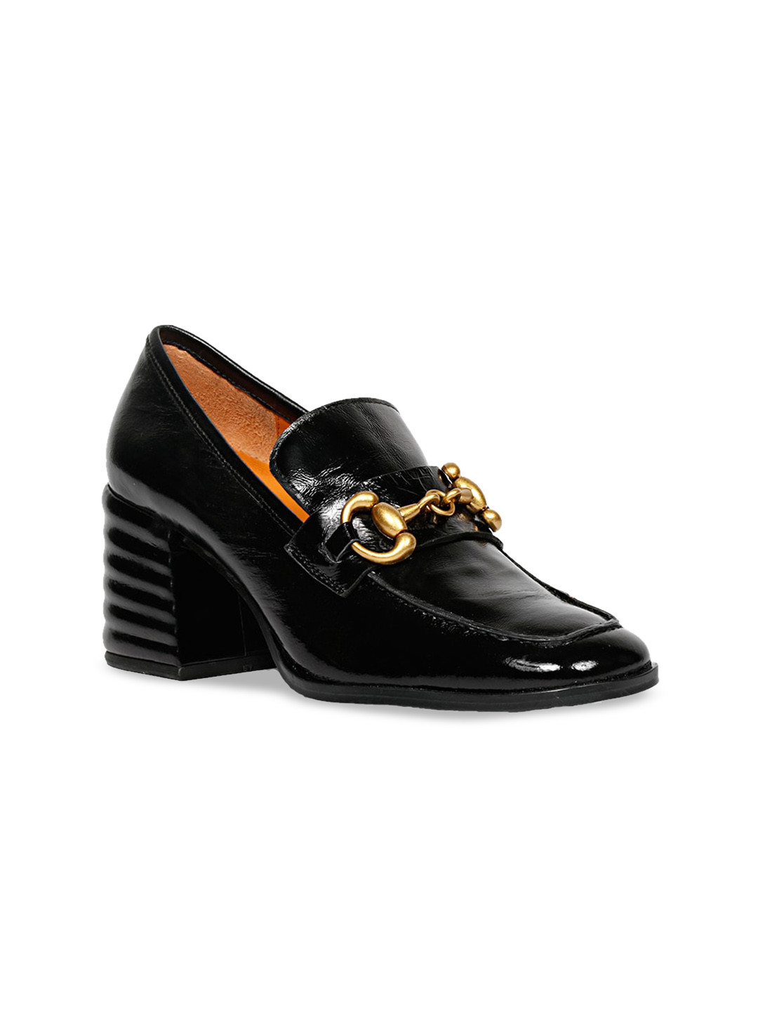 

Saint G Leather Block Pumps, Black