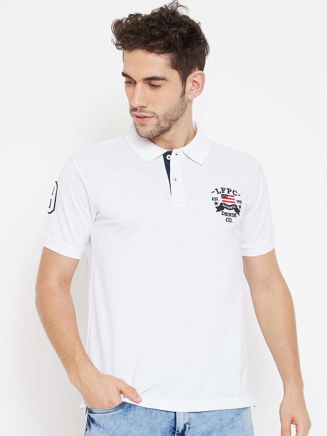 

NEVA Polo Collar Short Sleeve T-shirt, White