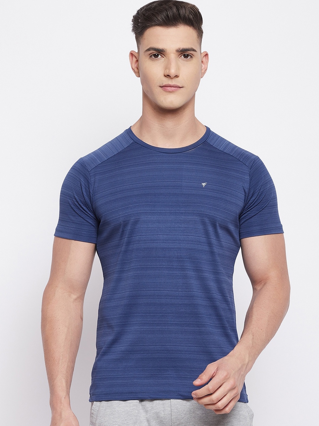 

NEVA Striped Raglan Sleeves Slim Fit T-shirt, Blue