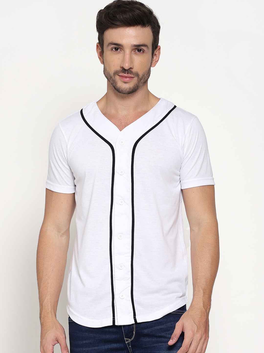 

PAUSE SPORT V-Neck Fleece Front-Open Sweatshirt, White