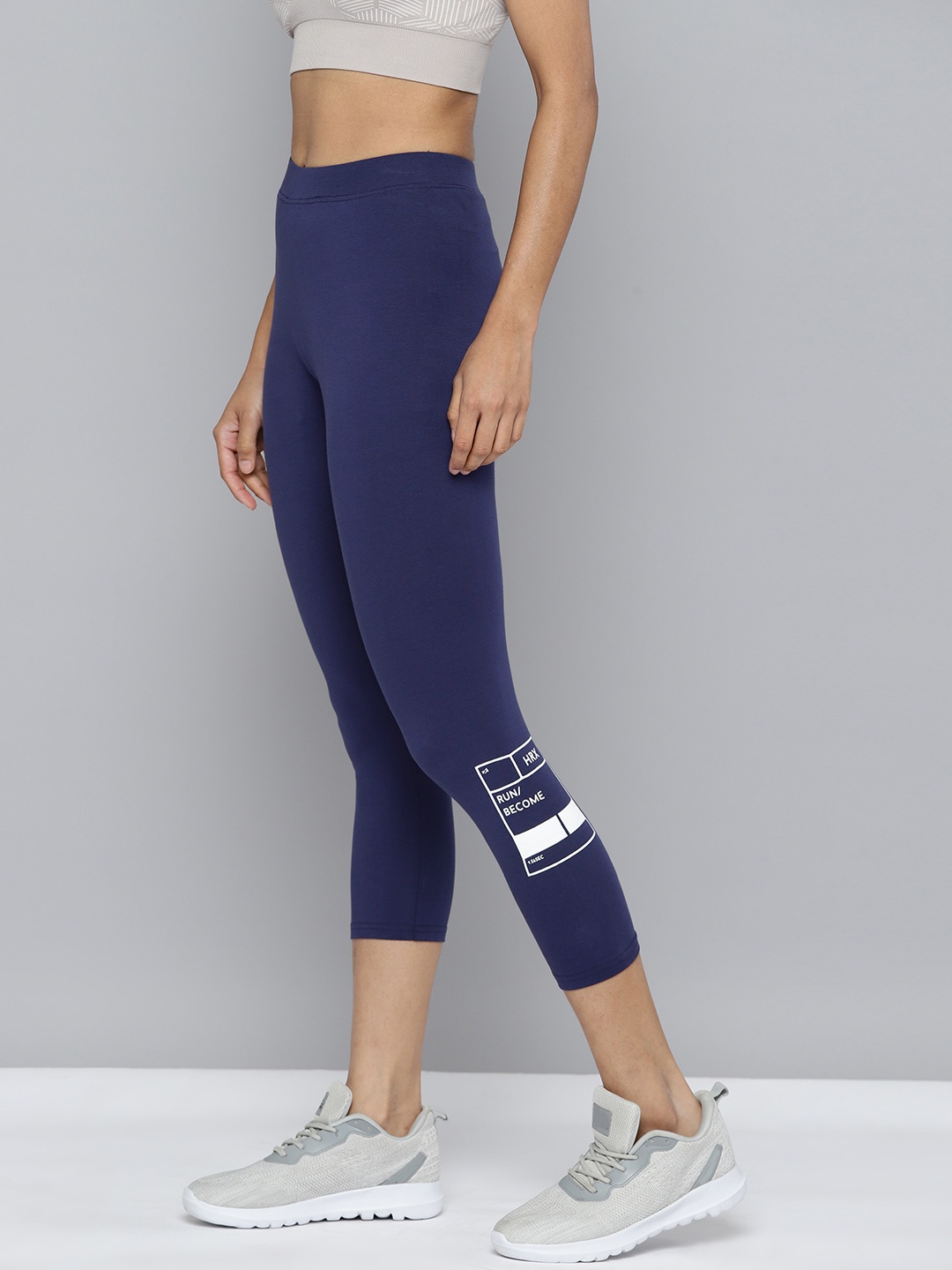 

HRX by Hrithik Roshan Women 3/4th Length Lifestyle Tights, Blue