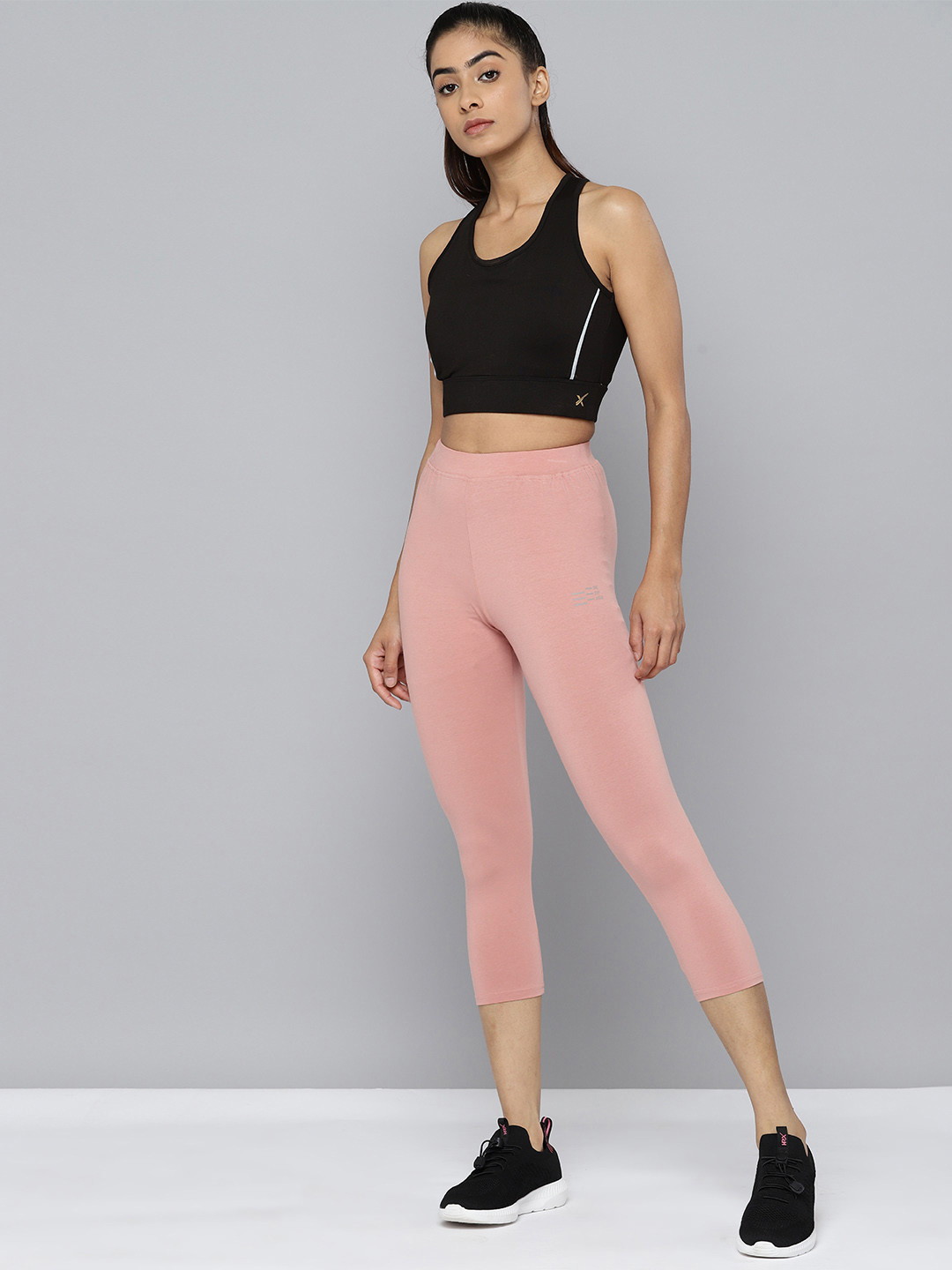 

HRX by Hrithik Roshan Women 3/4th Length Lifestyle Tights, Peach