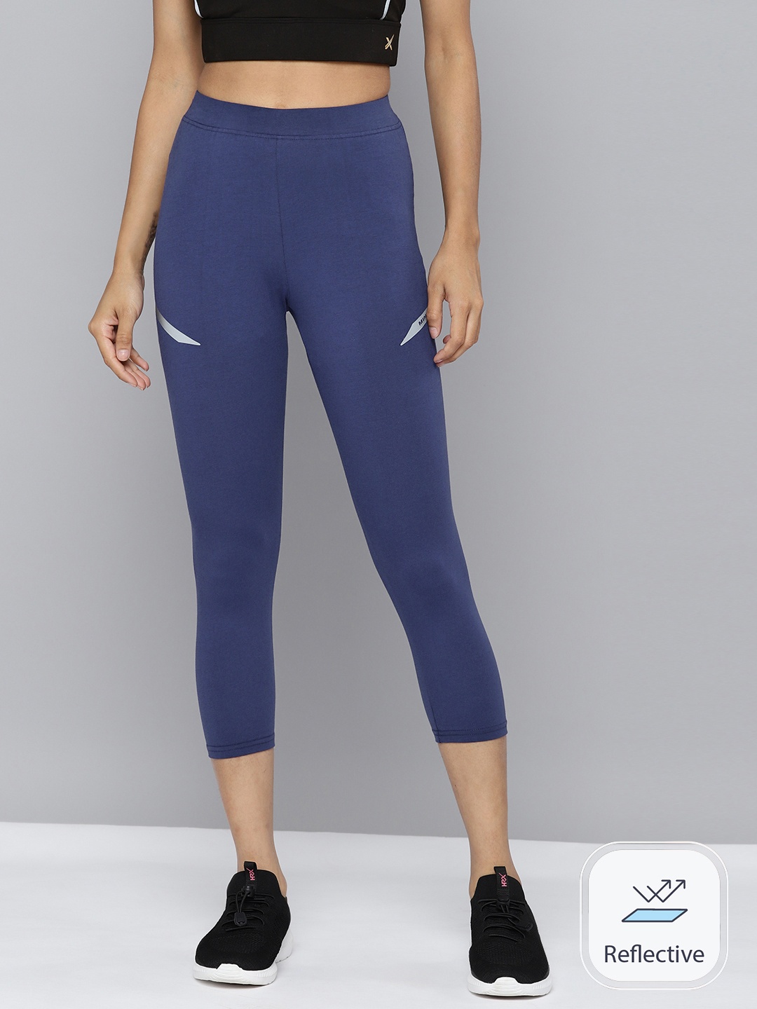 

HRX by Hrithik Roshan Women 3/4th Length Lifestyle Tights, Blue