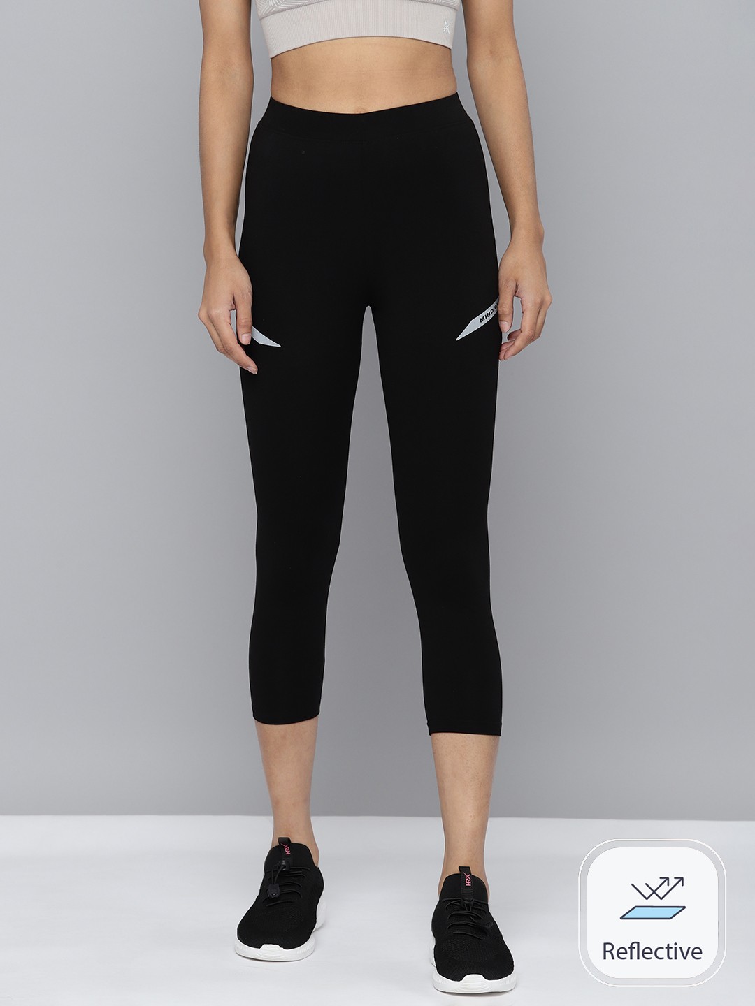

HRX by Hrithik Roshan Women 3/4th Length Lifestyle Tights, Black