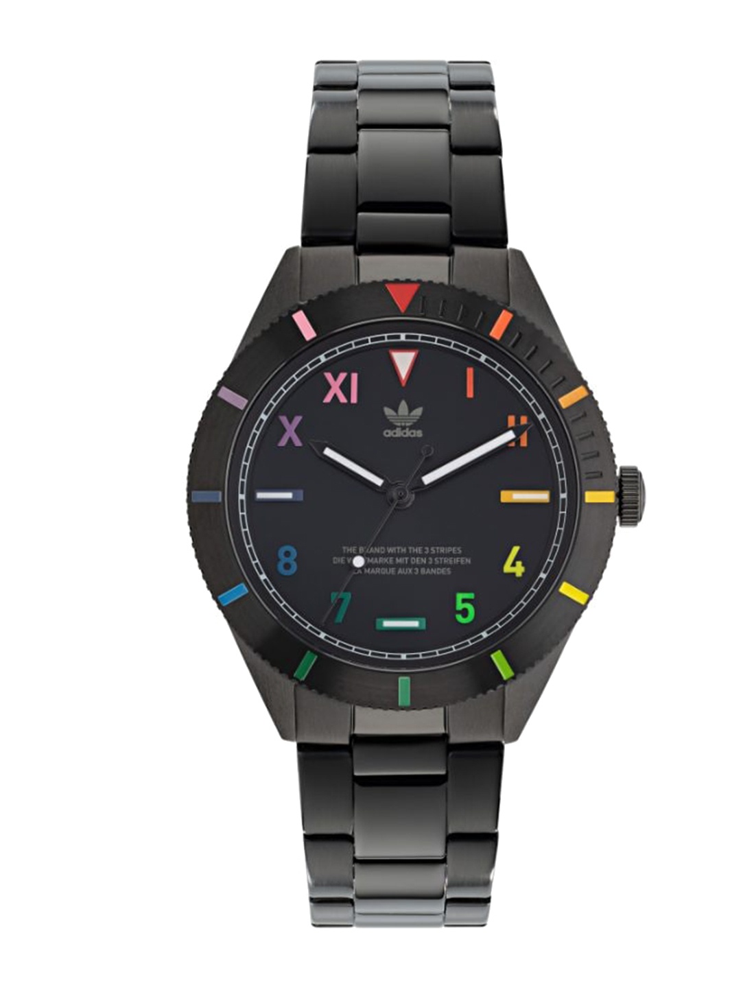 

ADIDAS Originals Men Round Dial & Stainless Steel Straps Analogue Watch- AOFH22056, Black