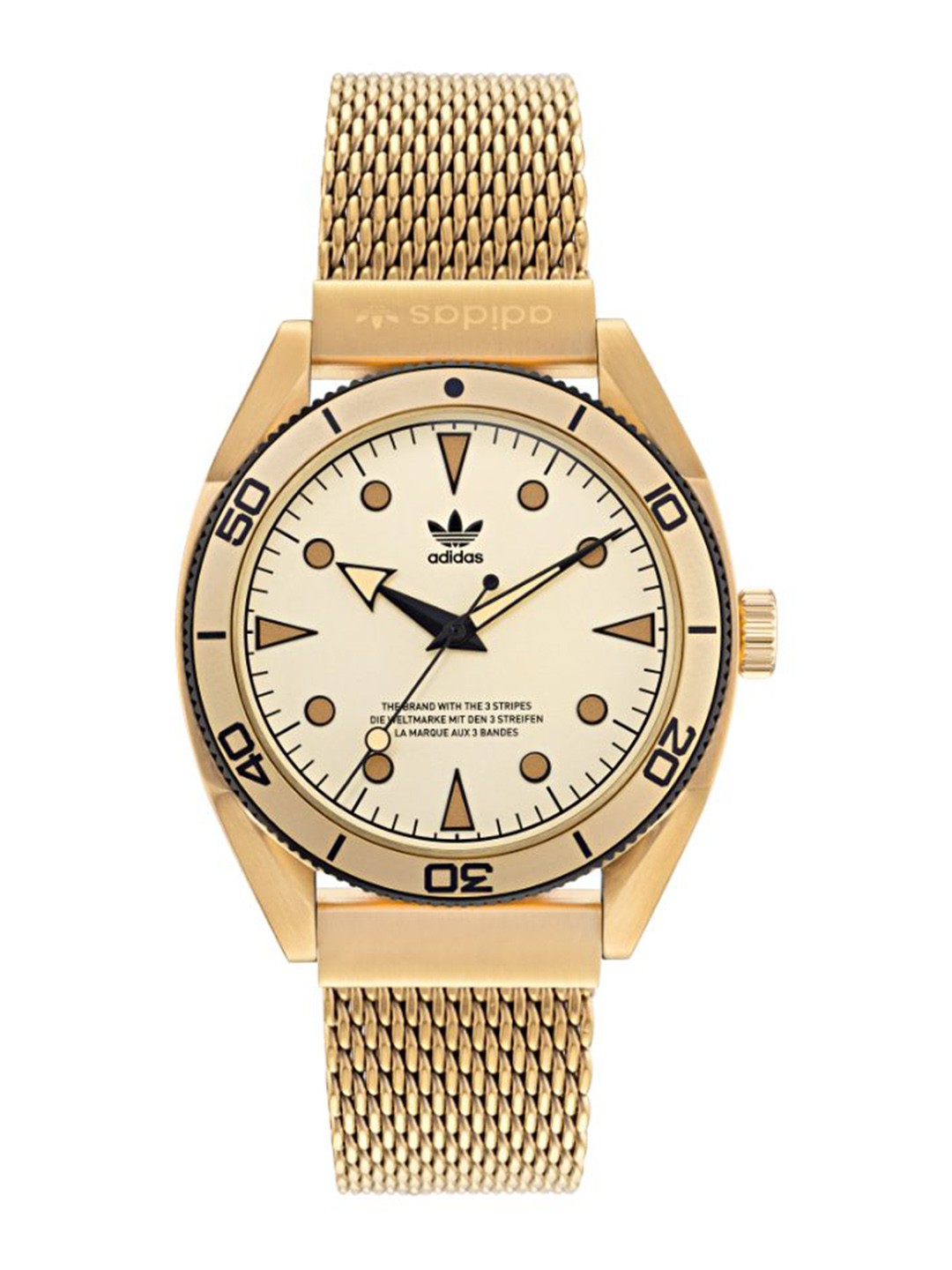 

ADIDAS Originals Men Printed Dial & Stainless Steel Straps Analogue Watch AOFH22004, Beige