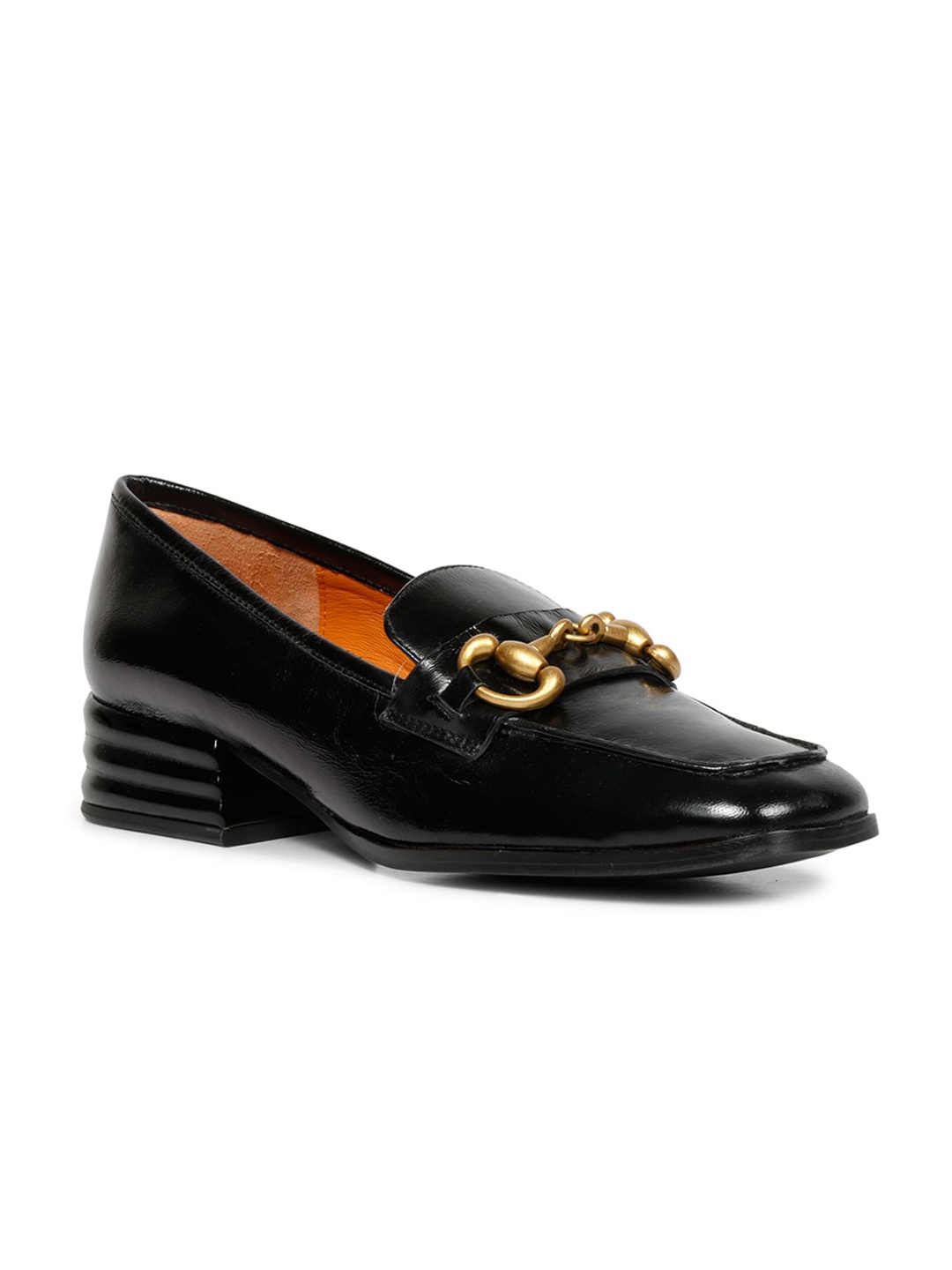 

Saint G Leather Block Heels Pumps, Black