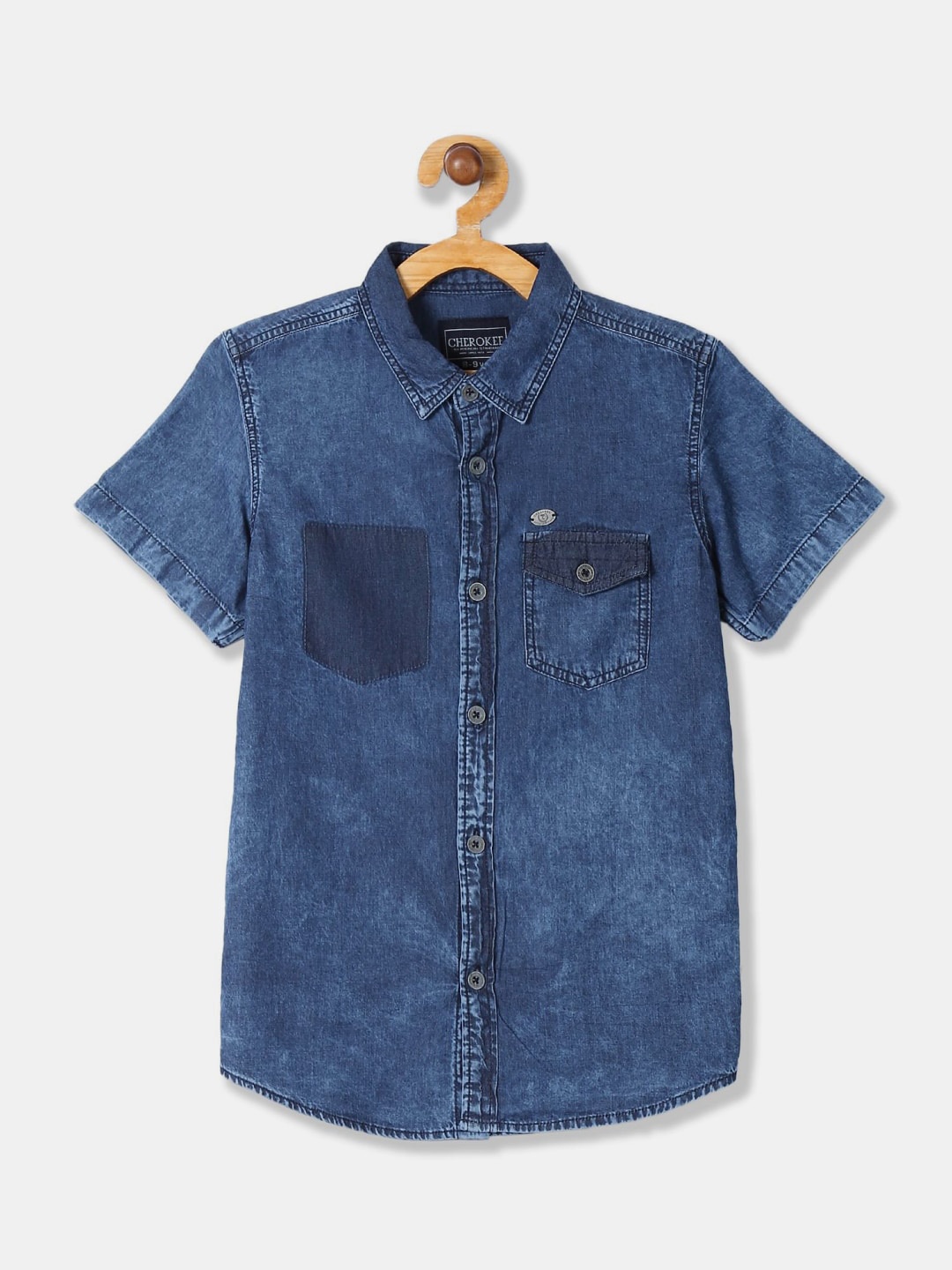 

V-Mart Boys Classic Faded Cotton Casual Shirt, Blue