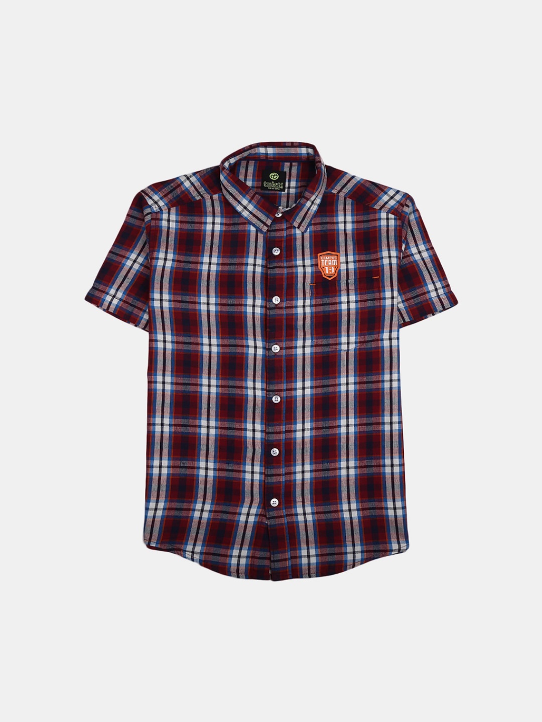 

V-Mart Boys Classic Tartan Checks Cotton Casual Shirt, Maroon