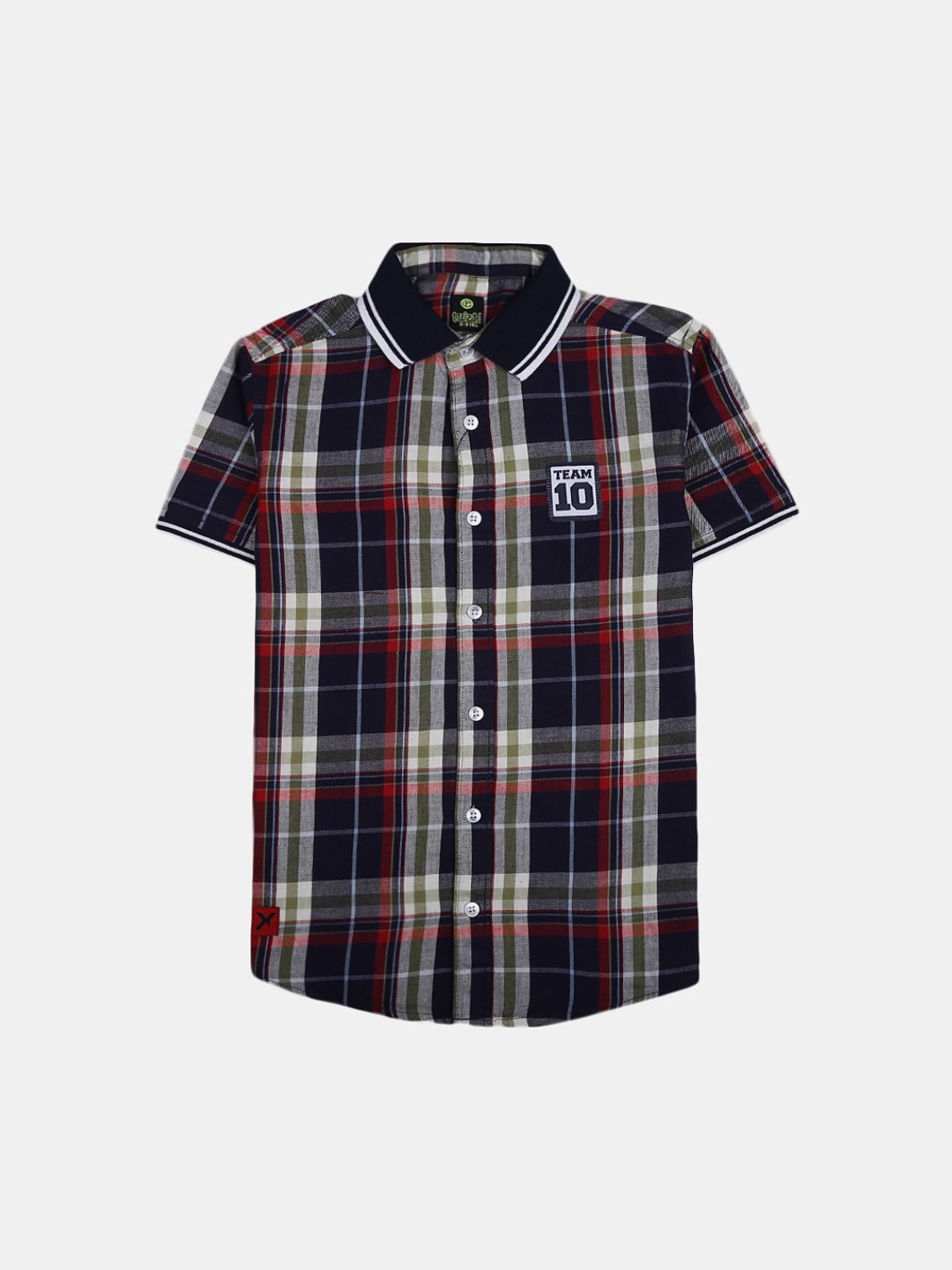 

V-Mart Boys Classic Tartan Checks Cotton Casual Shirt, Red