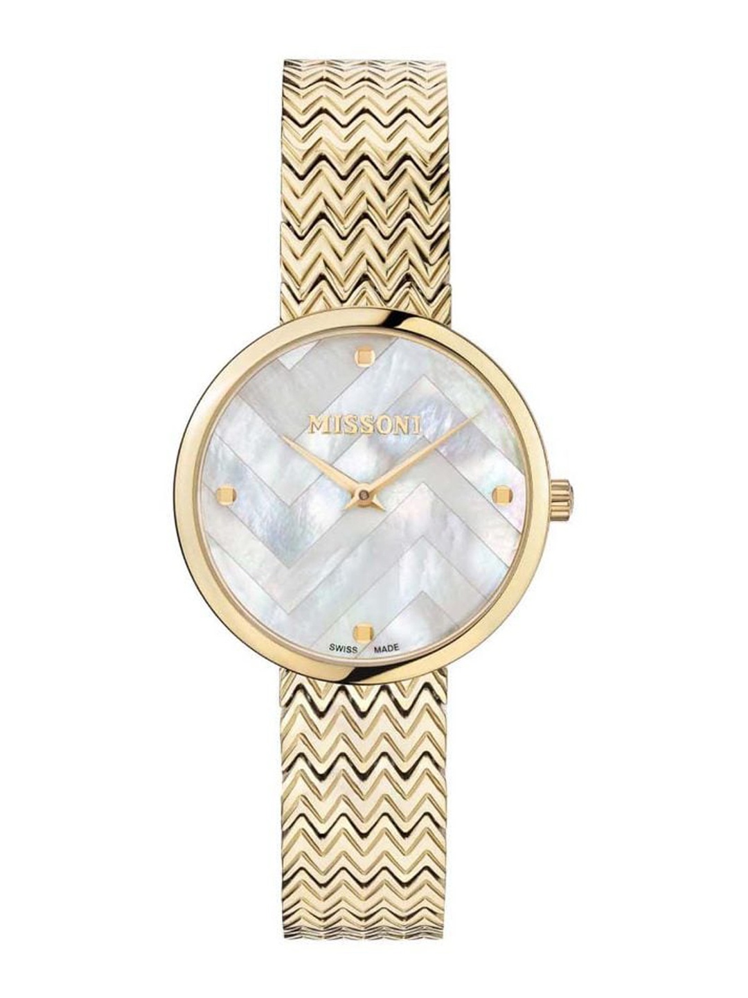 

MISSONI Women Printed Dial & Bracelet Style Straps Analogue Watch MWY201821, White
