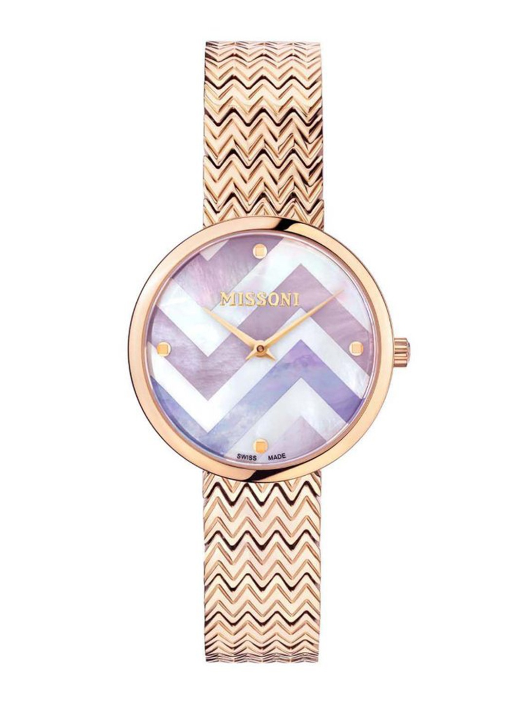 

MISSONI Women Printed Dial & Stainless Steel Straps Analogue Watch MWY202021, White