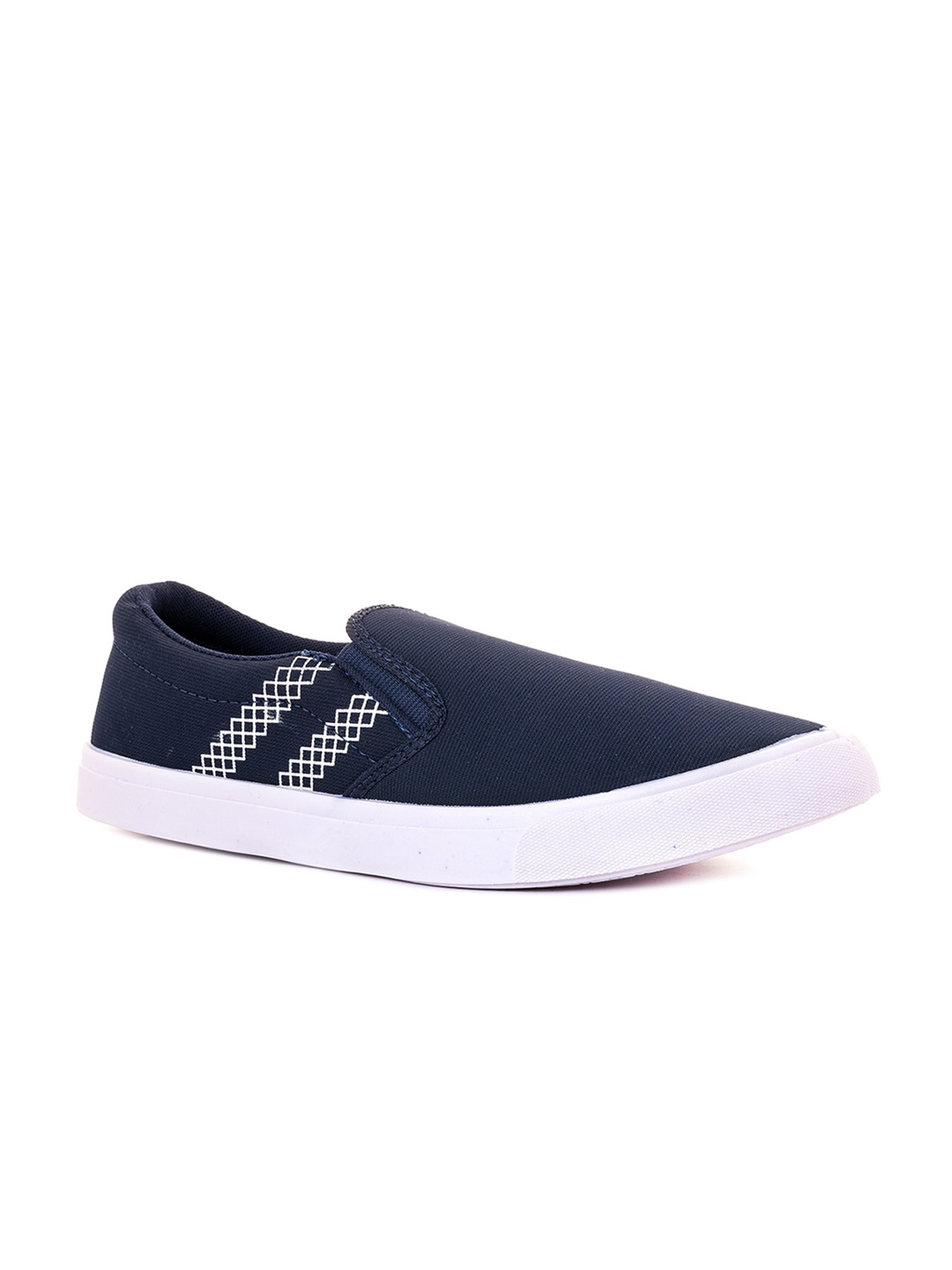 

Khadims Men Textile Comfort Insole Slip-On Sneakers, Navy blue
