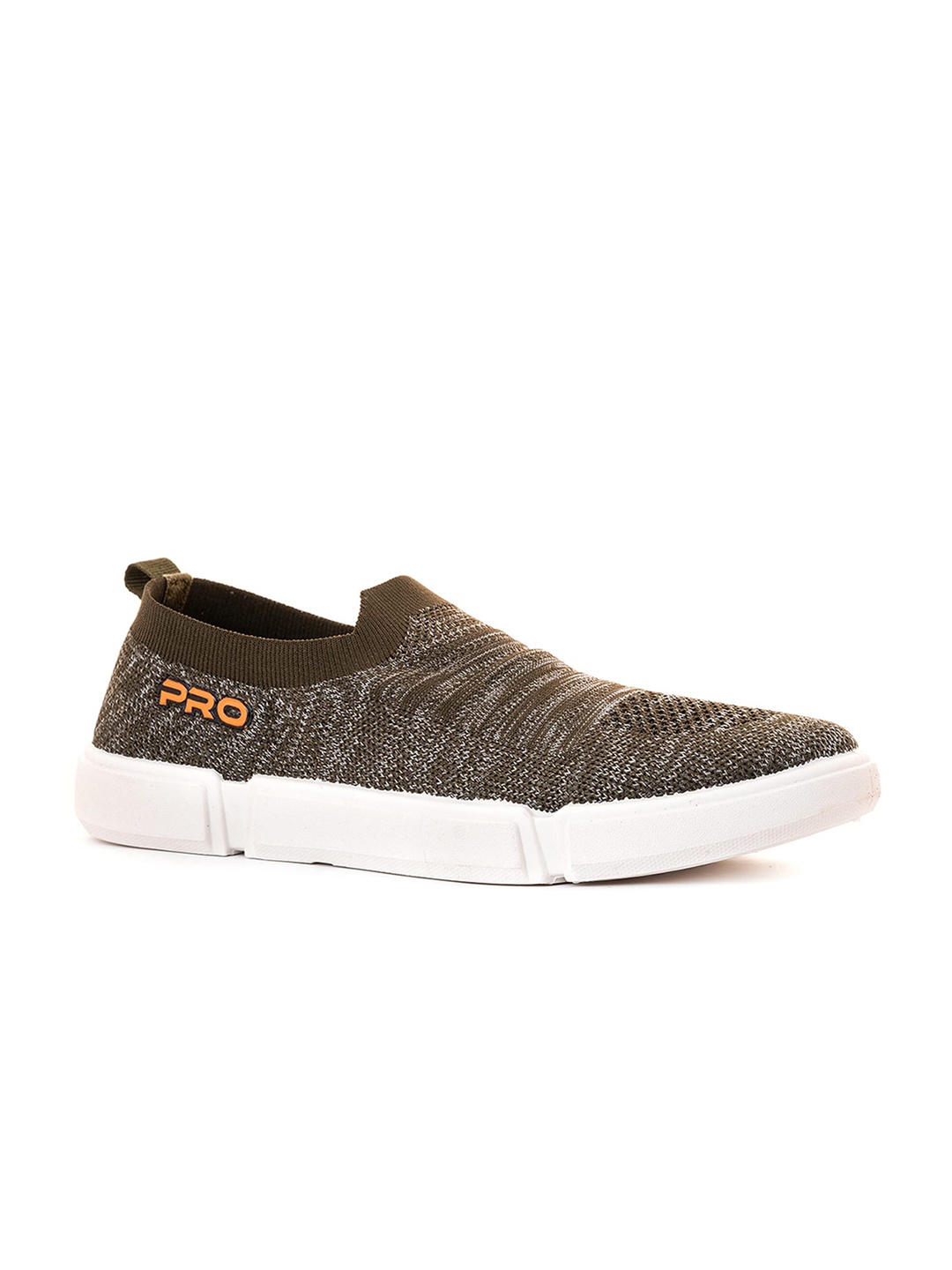 

Khadims Men Woven Design Comfort Insole Textile Slip-On Sneakers, Green