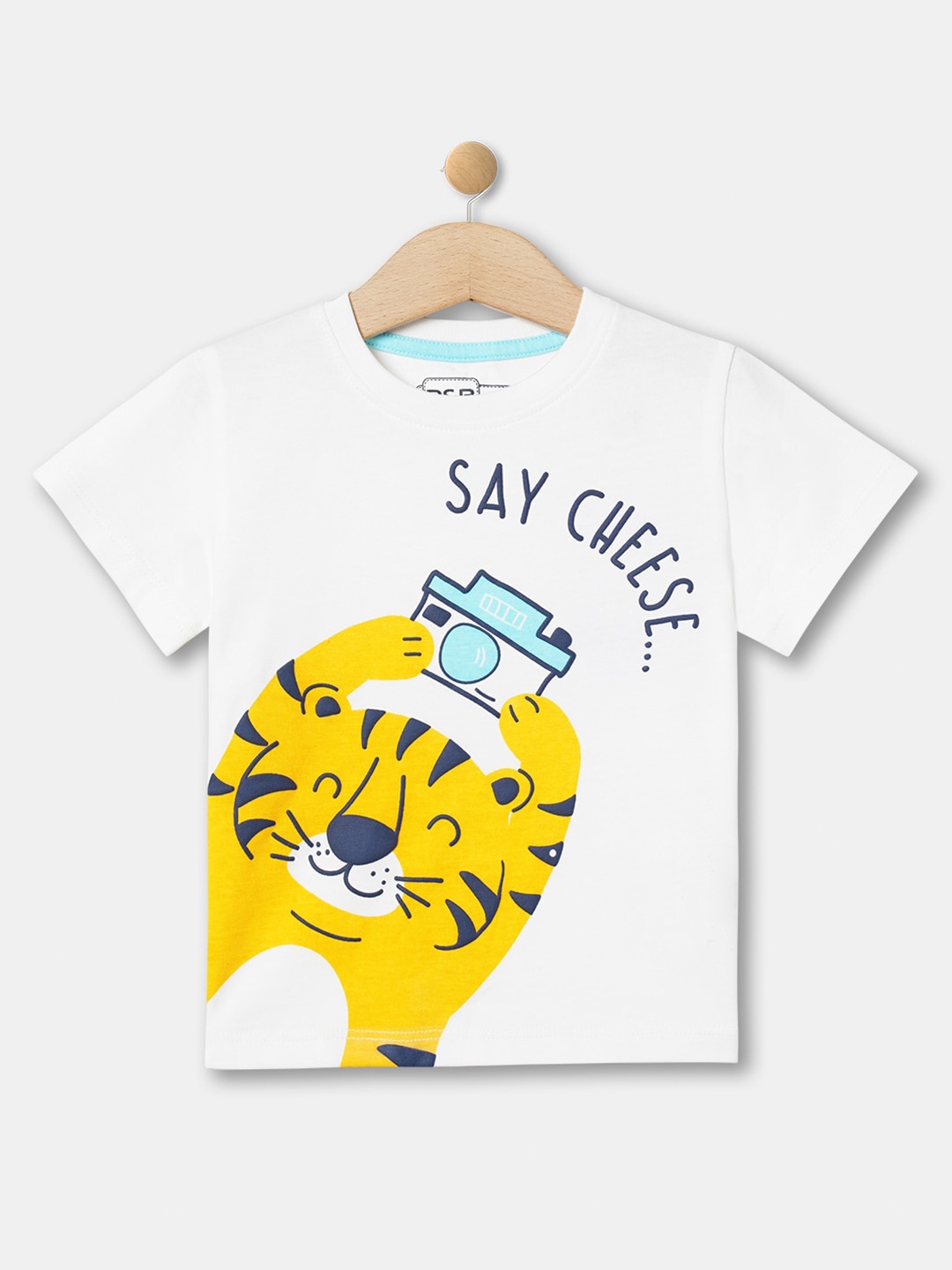 

R&B Boys White Graphic Printed Cotton T-shirt
