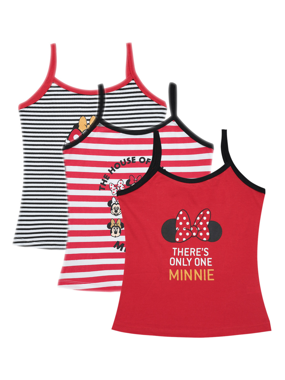 

Bodycare Kids Girls Assorted Minnie & Friends Printed Cotton Basic Vest