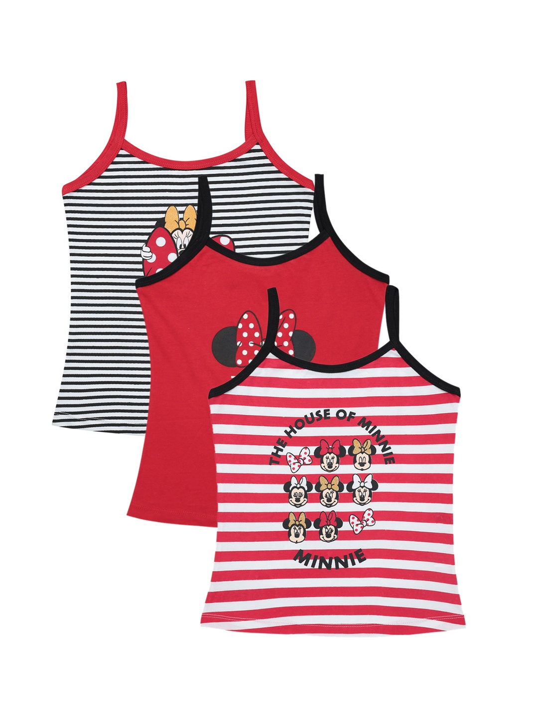 

Bodycare Kids Girls Pack Of 3 Assorted Printed Cotton Basic Innerwear Vests