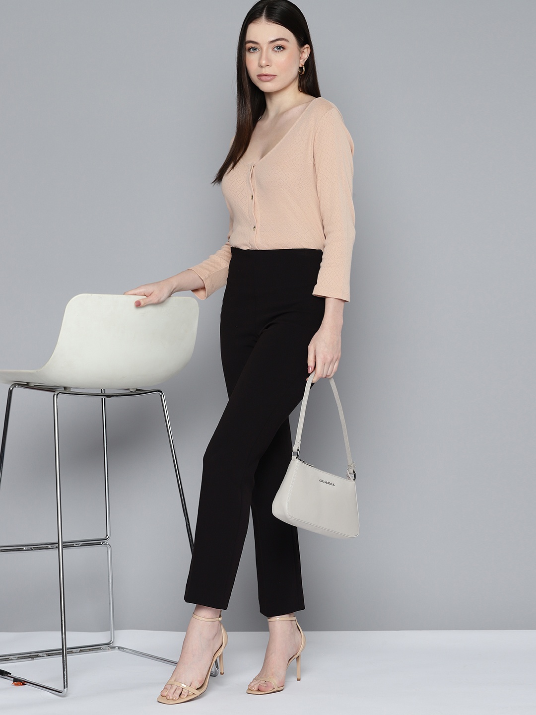 

Chemistry Self-Design V-Neck Top, Peach
