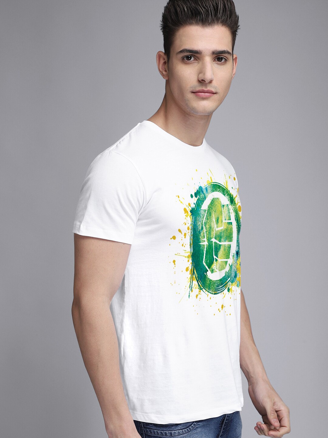 

Free Authority Hulk-Printed Cotton T-Shirt, White