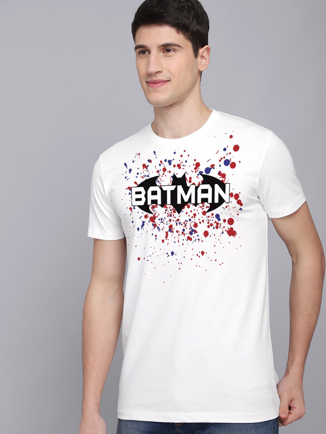

Free Authority Men Typography And Holi Printed Cotton T-Shirt, White