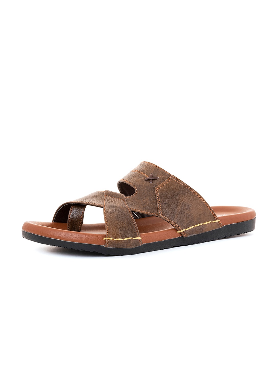

Khadims Men Open Toe Comfort Sandals, Brown