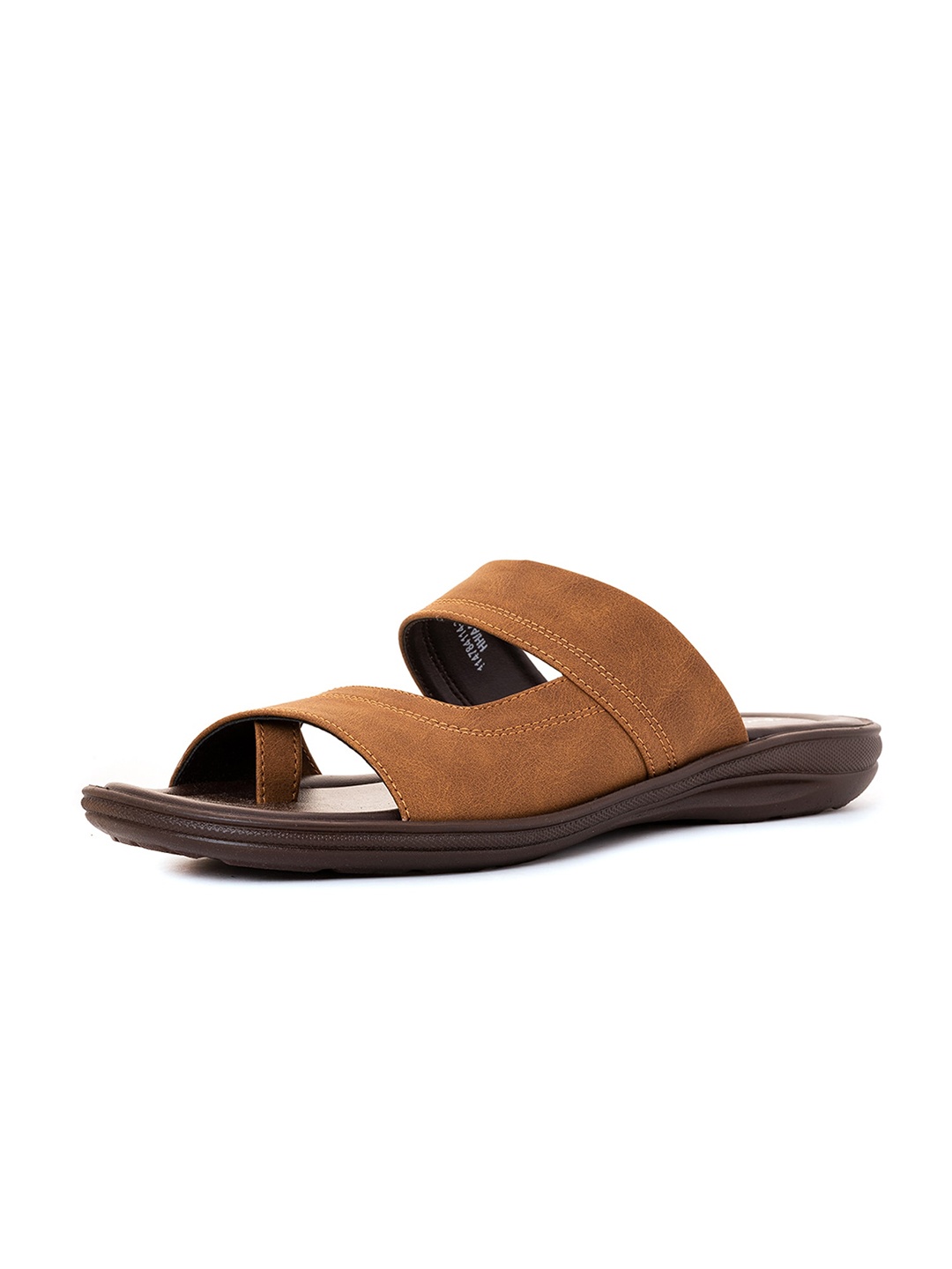 

Khadims Men Open One Toe Comfort Sandals, Brown