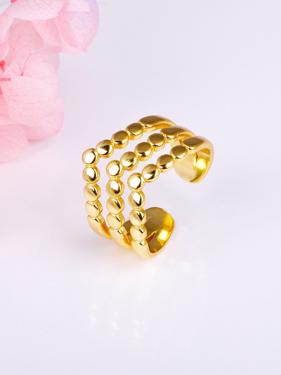 

GIVA 925 Sterling Silver Gold-Plated Adjustable Finger Ring